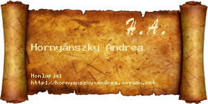 Hornyánszky Andrea névjegykártya
